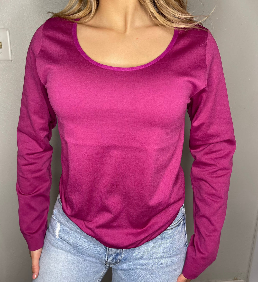 Perfect  Round-Neck Long Sleeve Top