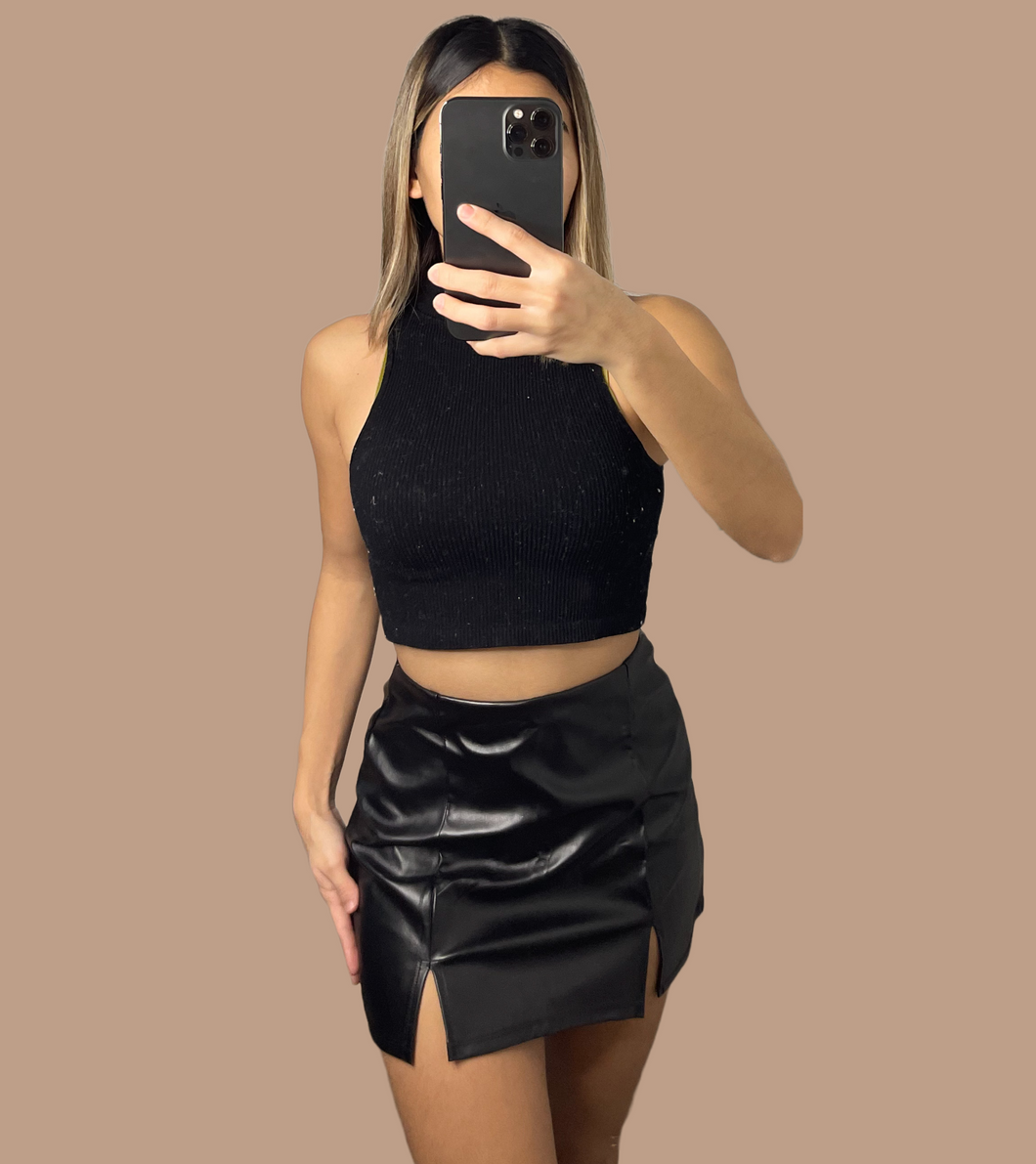 Noel Leather Skirt